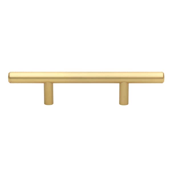 Gliderite Hardware 3 in. Center to Center Satin Gold Solid Steel Bar Pull - 5000-76-SG 5000-76-SG-1 - main